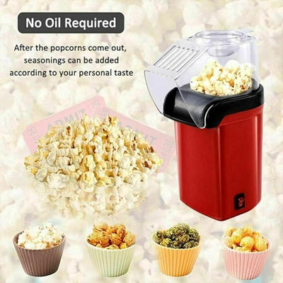 Hot Air Popcorn Maker – Oil-Free Electric Popcorn Machine with 90-Second Auto Pop Feature